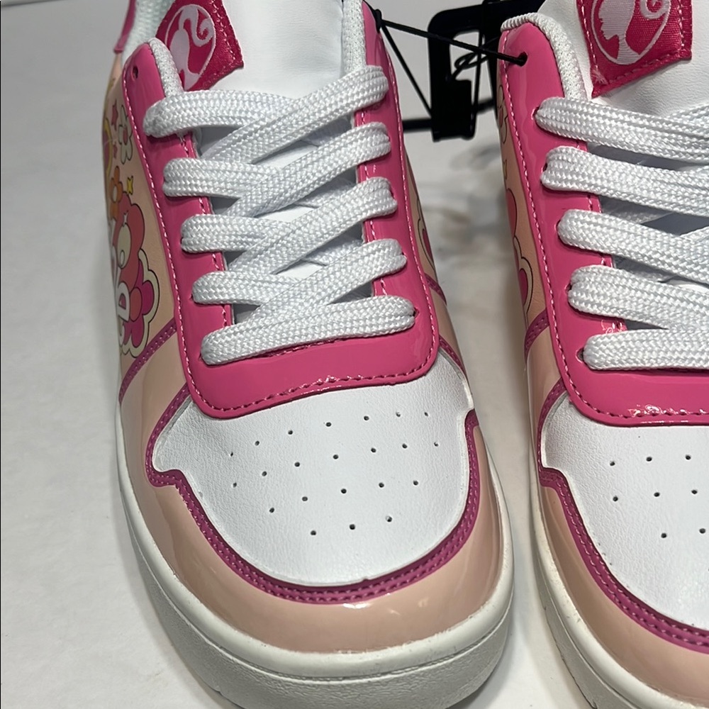 Barbie Pink and White Floral Sneakers - Picture 4 of 15